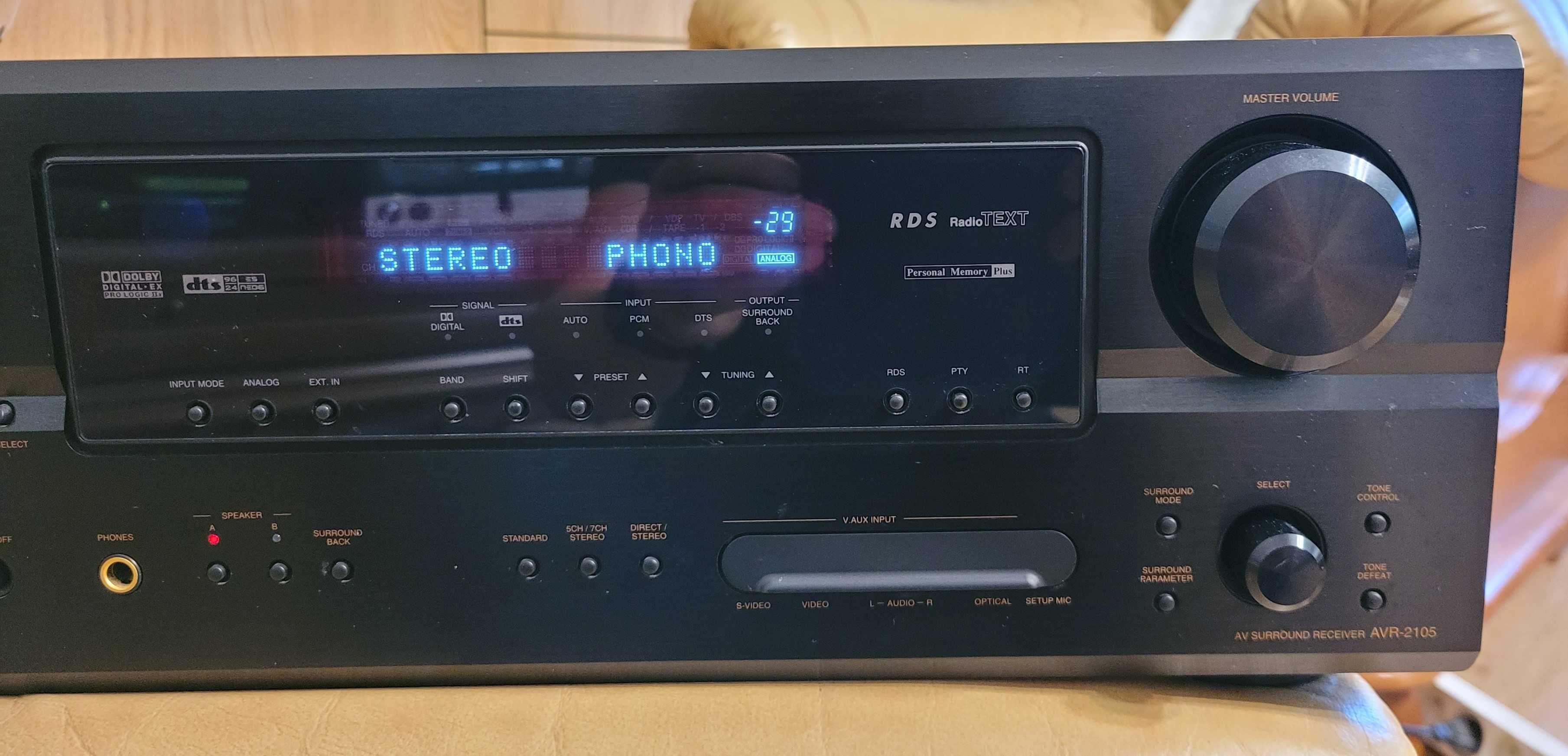 Denon AVR-2105 amplituner kina domowego z pilotem PHONO