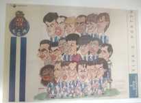 Poster caricaturas FC Porto campeão nacional 91/92