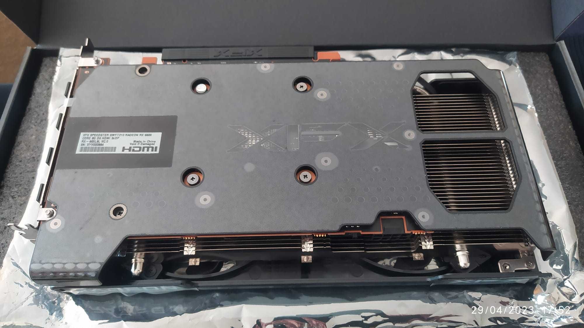 Gráfica XFX Radeon RX 6600 Speedster SWFT 210 Core Gaming 8GB GDDR6