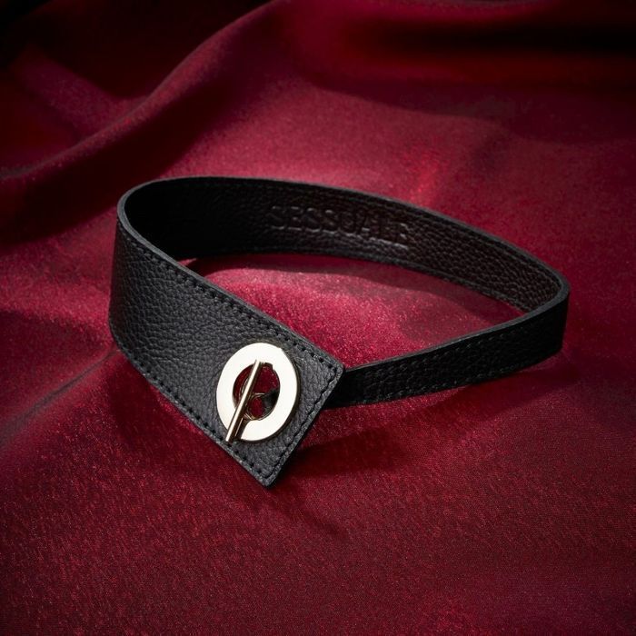 Skórzana obroża czarna kołnierzyk Choker Collar Sessuale 35S01U