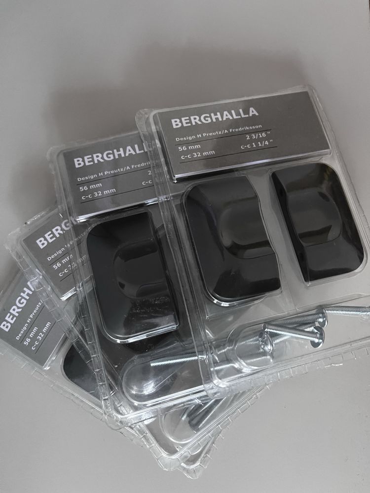Zestaw 8 uchwytów meblowych berghalla ikea