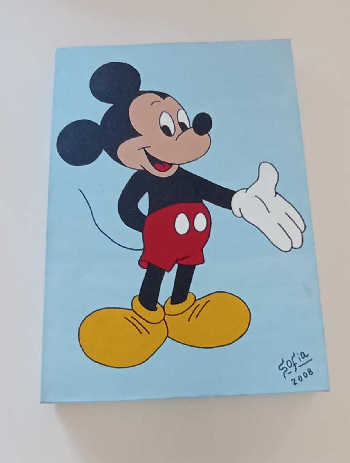 6 Quadros decorativos Mickey Mouse e amigos