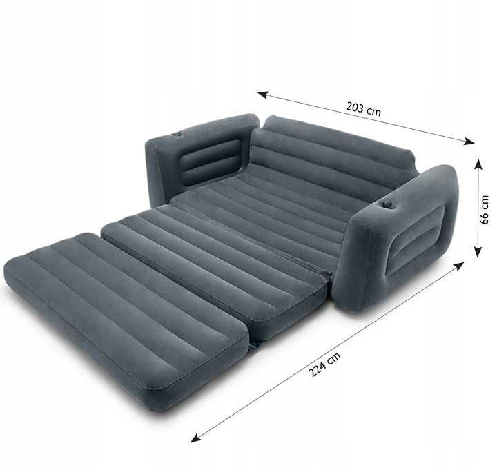 Sofa Materac Welurowy 2 OS 2W1 + Pompka 66552+66640