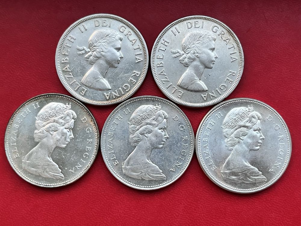 Срібні долари Канада 1958 - 1967