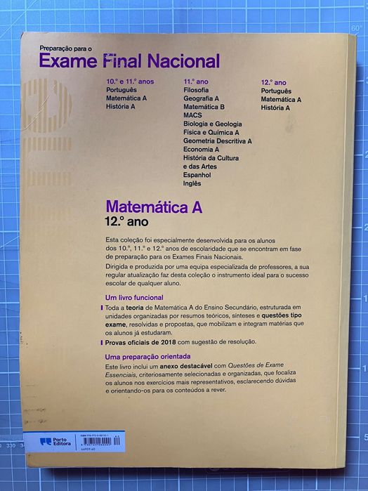 Preparação para o Exame Final Nacional de Matemática A - 12.º Ano
