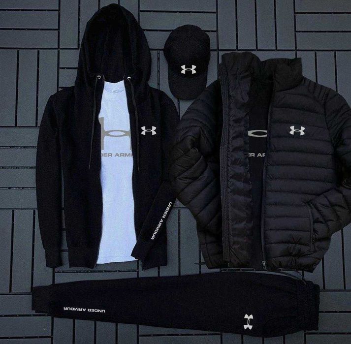 Under Armour костюм, футболка, кепка, куртка комплект 5в1 Андер кофта