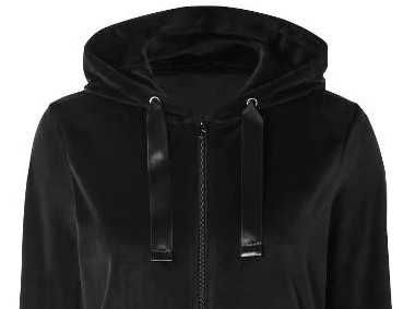 Bluza welurowa rozpinana z kapturem