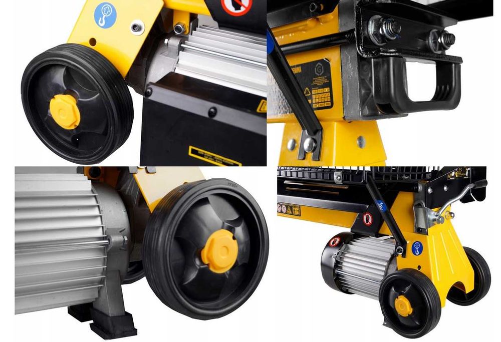 Łuparka do drewna hydrauliczna indukcyjna 10 ton rębak na stojaku