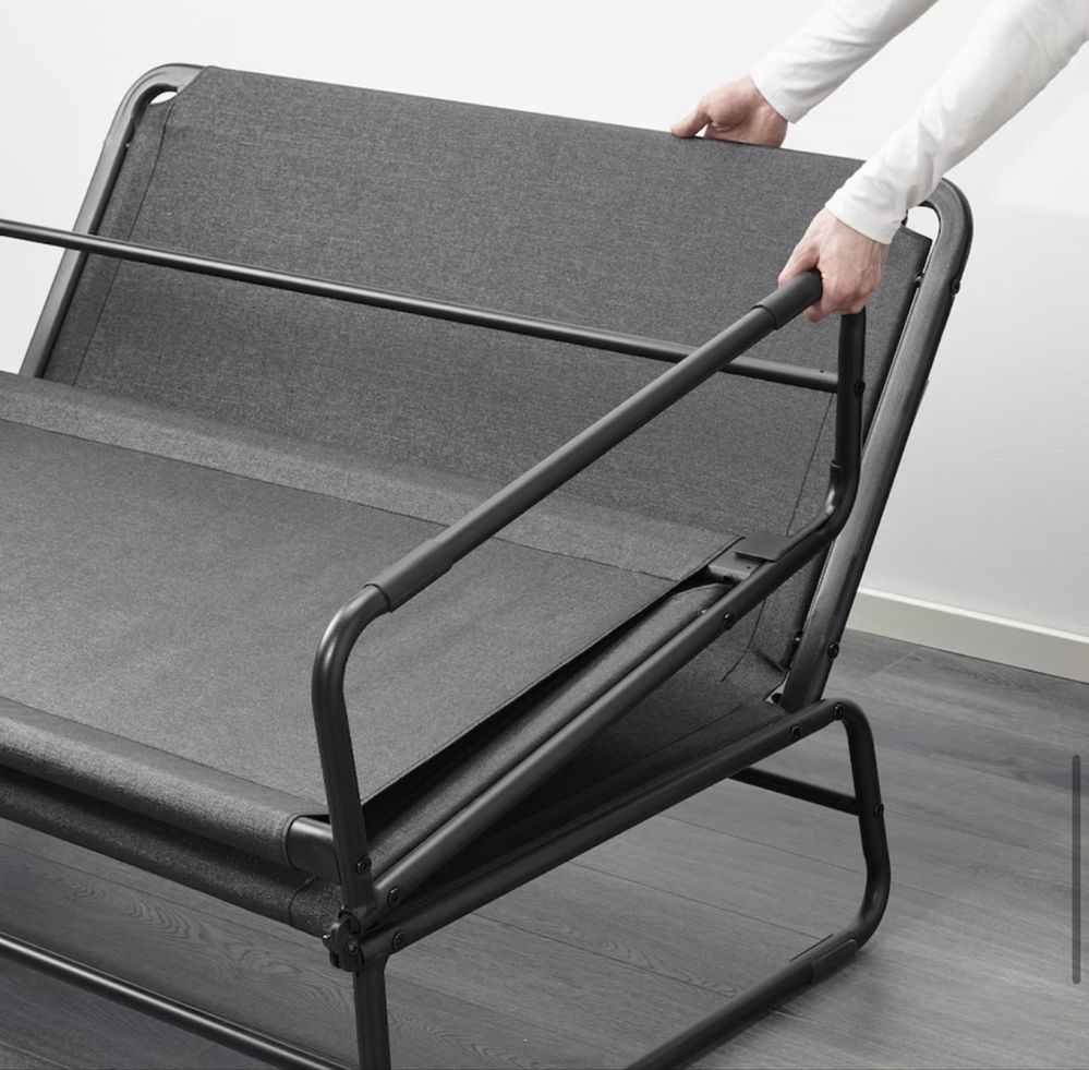Sofá cama cinzento