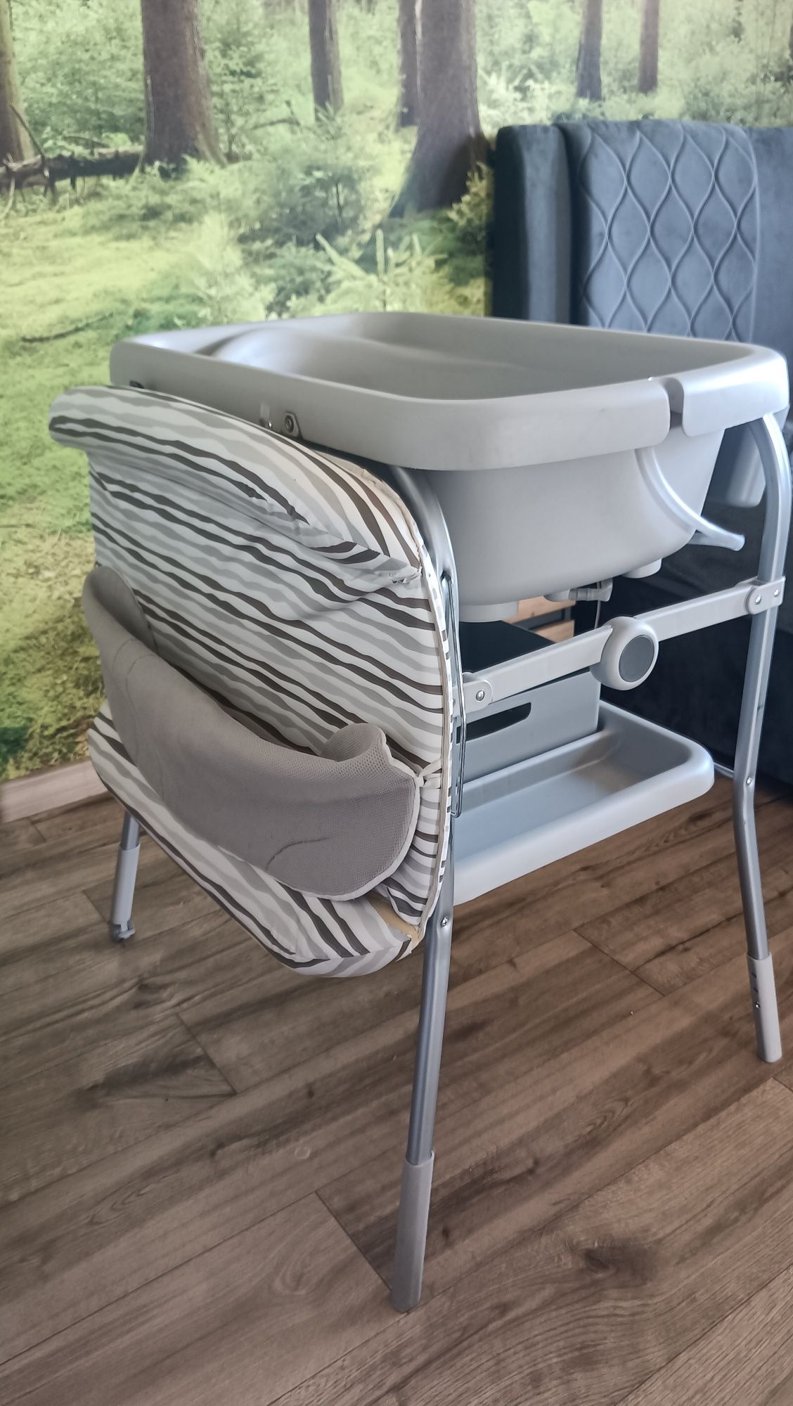 Chicco Cuddle&Bubble wanienka z przewijakiem szara wanna dla niemowląt