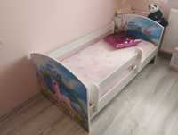 Łóżko dziecięce 140x70 z materacem szufladą na pościel i barierka
