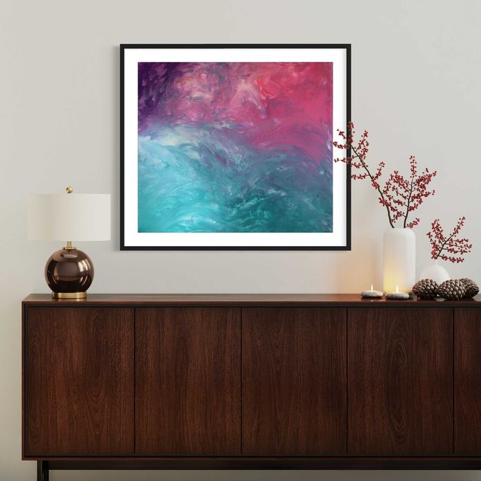 Pintura acrílica - "Waves in the sunset"