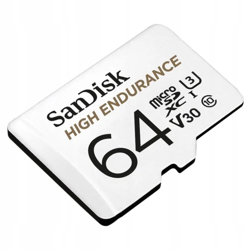 Karta SanDisk High Endurance microSDXC 64 GB V30 do kamer + adapter SD