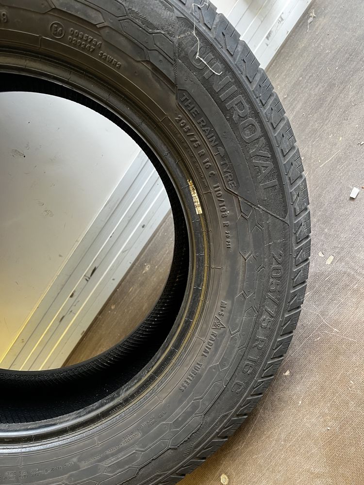 Dwie opony uniroyal the rain tyre 205/75/16 C 2019r.