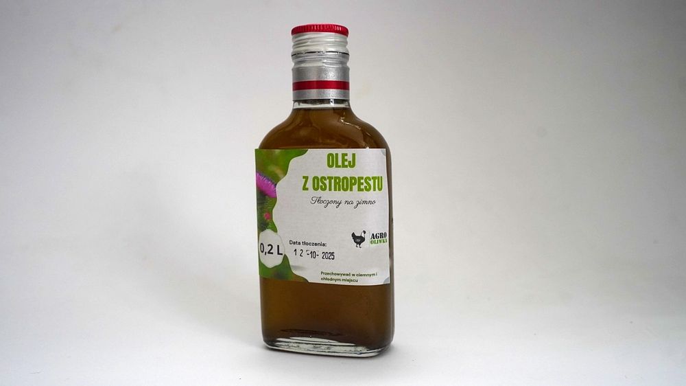 Olej z ostropestu tłoczony na zimno 200 ml