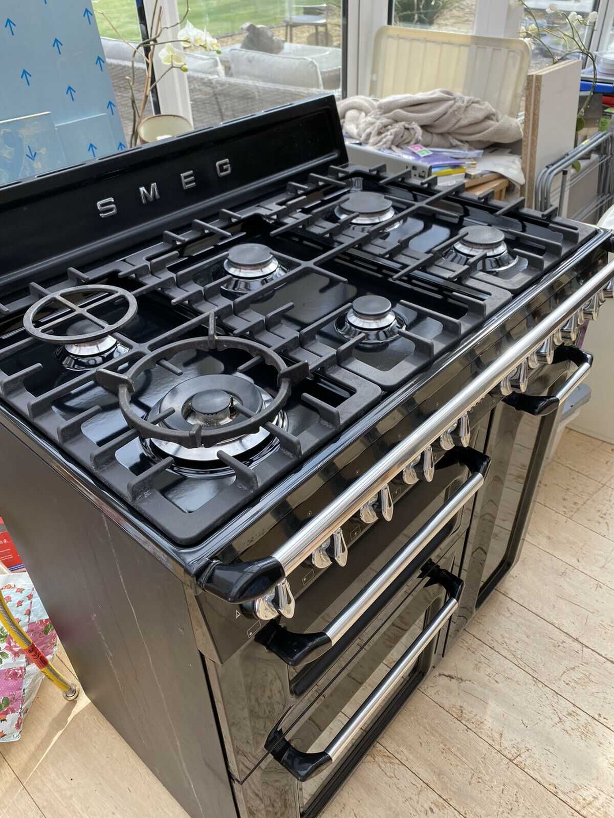 SMEG VICTORIA kuchenka styl RETRO czarna z OKAPEM SMEG 90CM gwarancja!