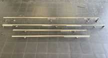 Karnisze srebrne metalowe mat