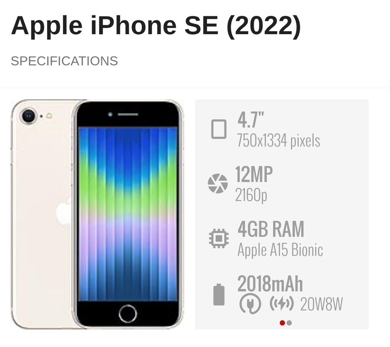 iPhone SE 2022 de 128 GB