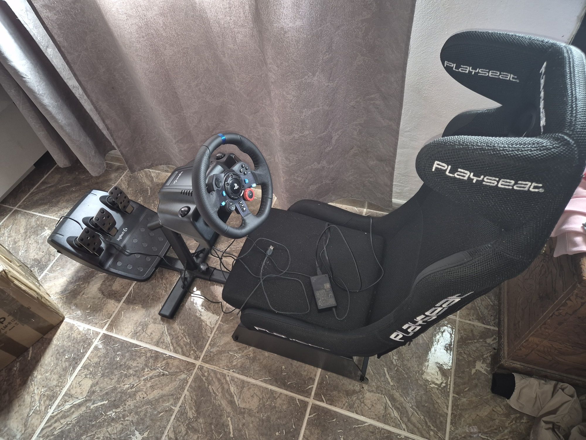 Playseat + volante + pedais + manete
