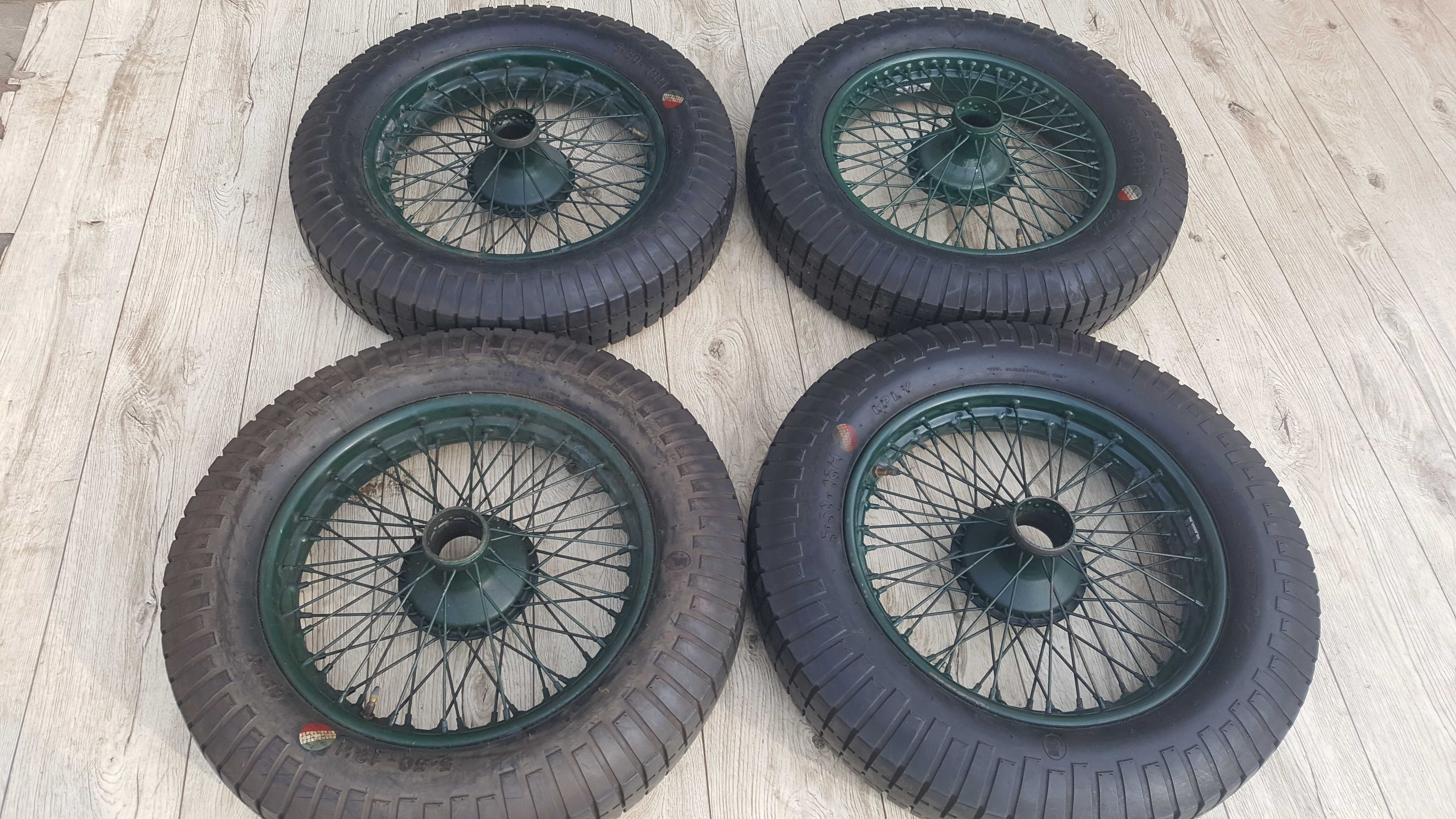 felgi koła szprychowe 18 Bentley Delage Vintage opony 5.50-18 BLOCKLEY