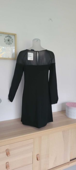 Czarna elegancka sukienka wizytowa Armani Jeans, roz 36