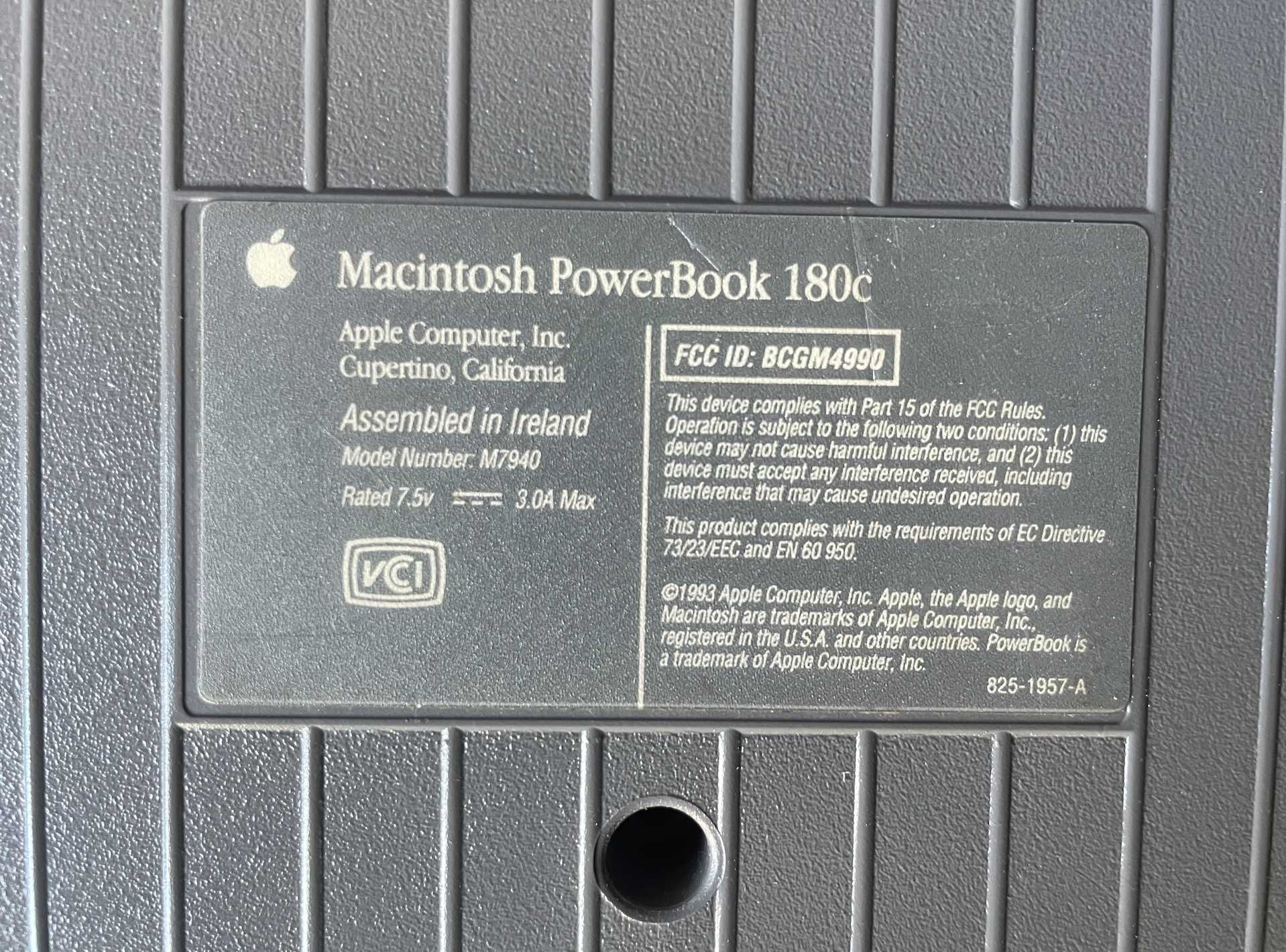 Apple Macintosh Powerbook 180C clássico de 1993