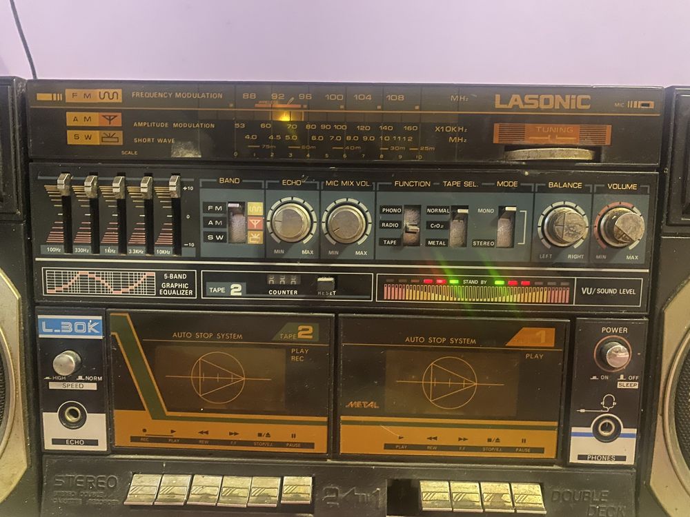Lasonic L30 Cassette Player ретро касетний магнітофон бумбокс антиквар