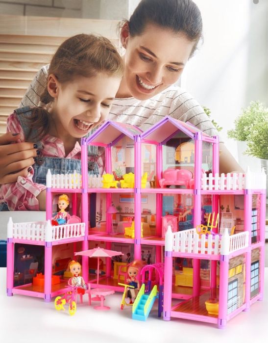 Ляльковий будинок з іграшками та барбі