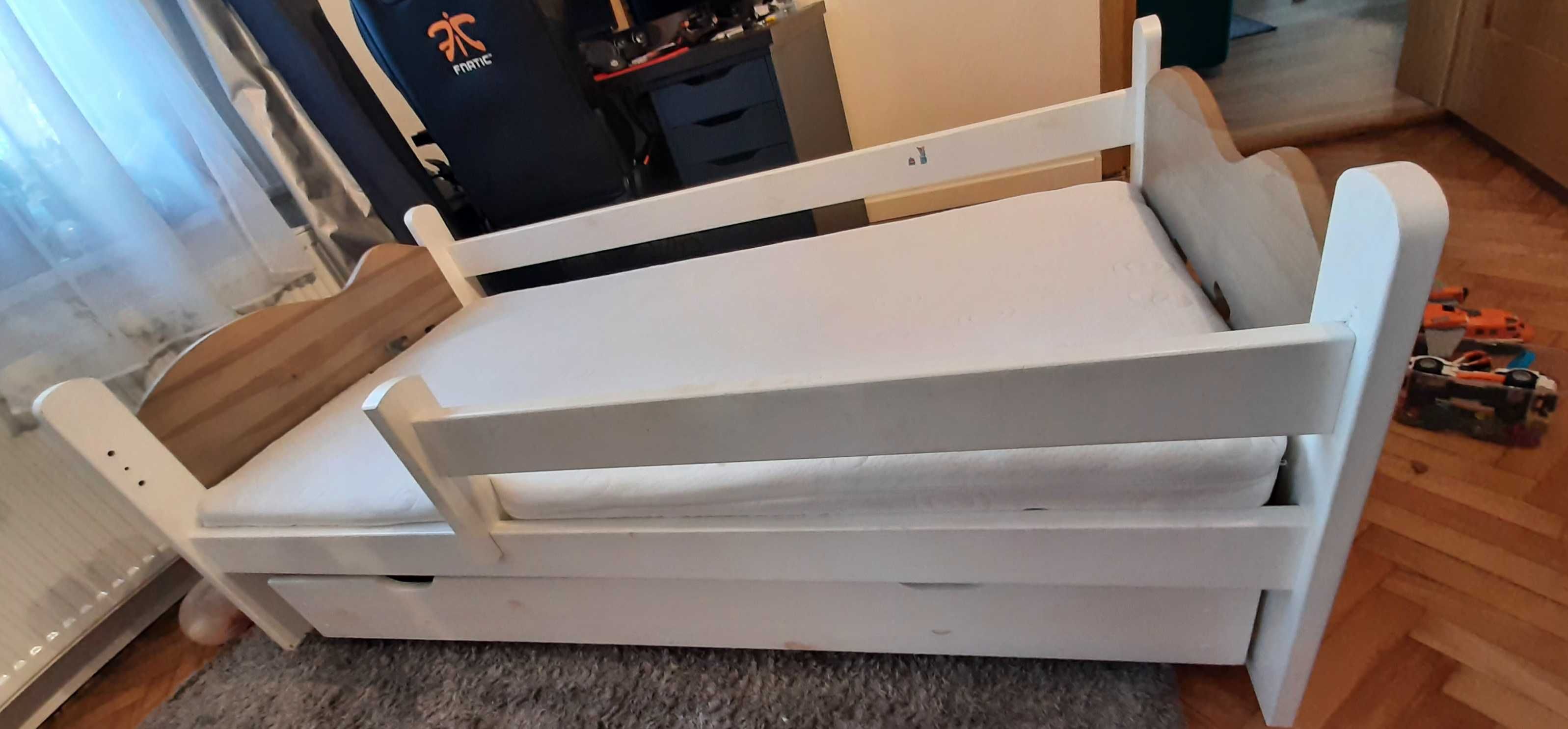 Łóżko dziecięce drewniane 80x160 z szufladą