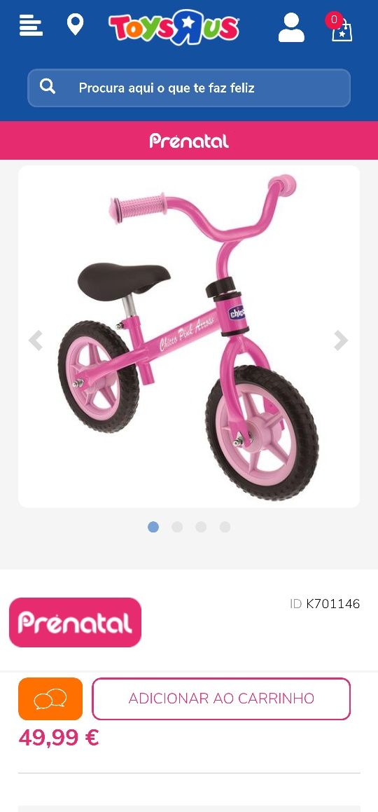 Bicicleta de aprendizagem Chicco