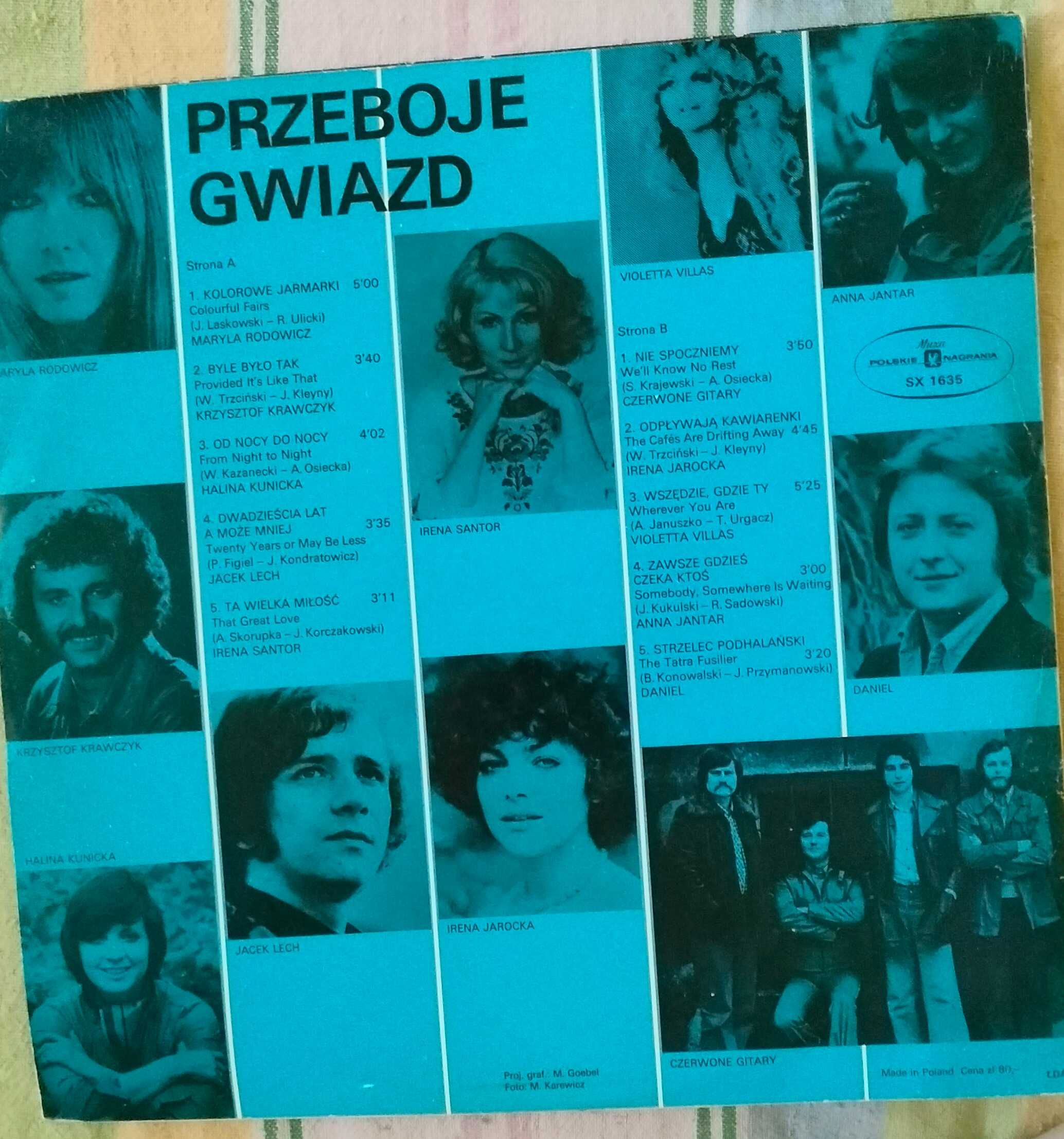 PRZEBOJE GWIAZD - vinyl / Rodowicz,Santor,Jantar, Villas,Kunicka