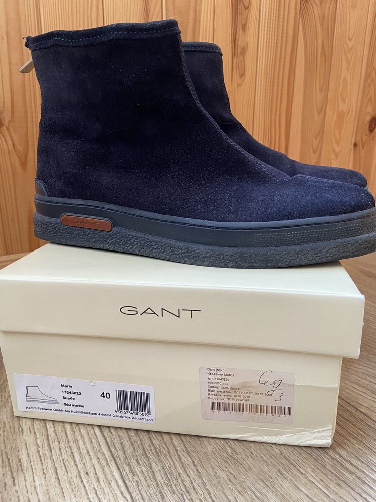 Ботінки Gant, замшеві