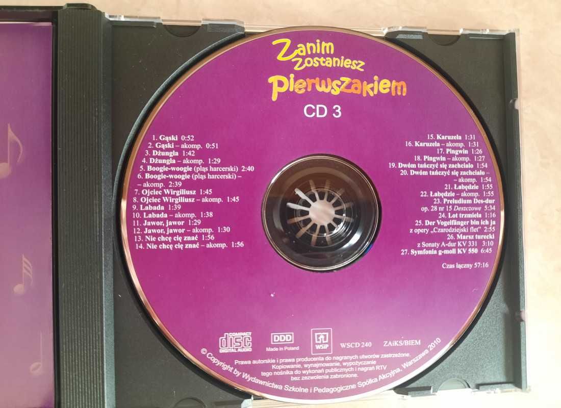 Zanim zostaniesz pierwszakiem - zabawy słowno-muzyczne 3 płyty CD