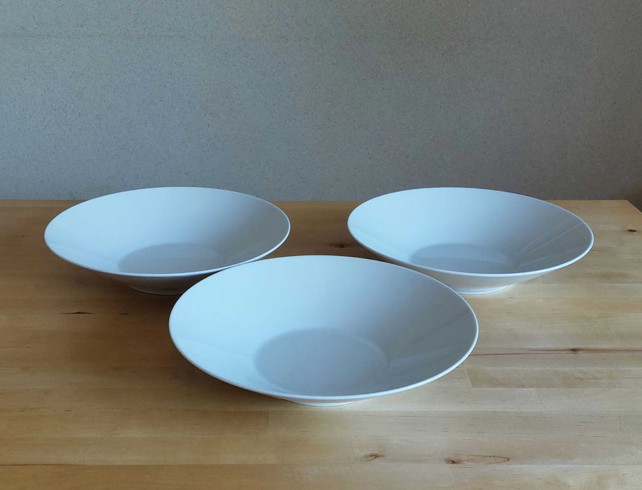 IKEA Porcelanowy Talerz Głęboki/Miska 28 cm 3szt. Biały Cena za Całość