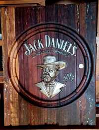 Quadro Jack Daniels estilo tampa pipa, vintage.