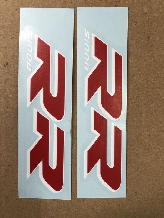 Bmw s1000rr Naklejki na owiewki boczki boki białe czerwone