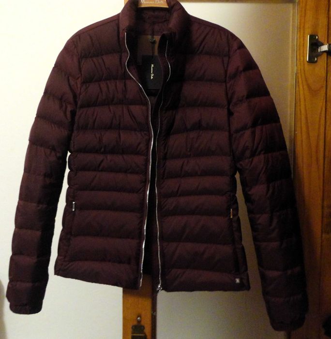 Casaco/ Kispo penas cor-de-vinho Massimo Dutti