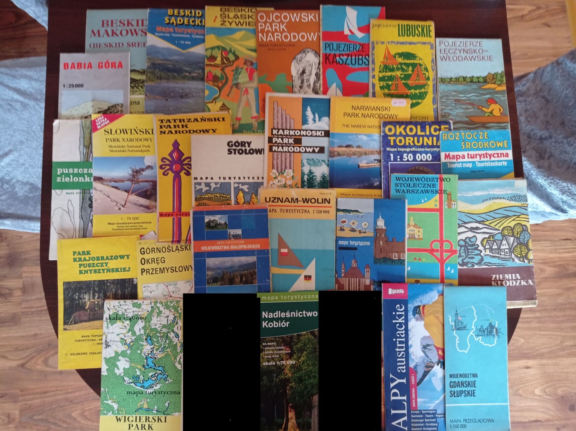 Mix polskich map turystycznych