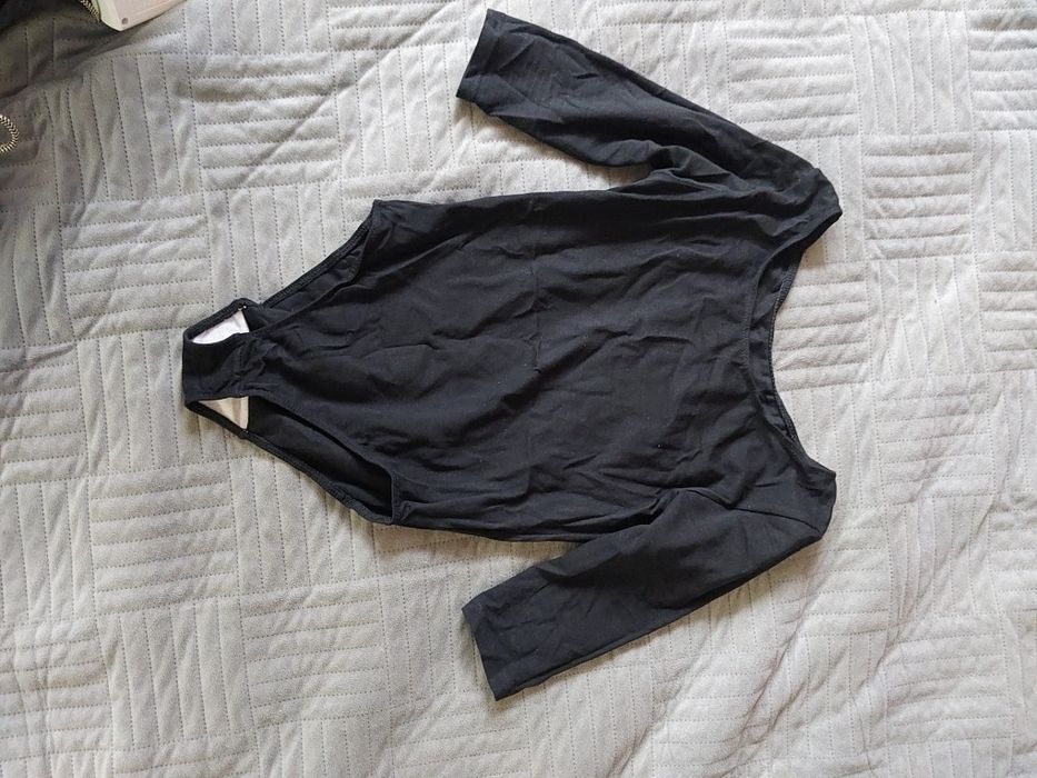 Body gimnastyczne/baletowe czarne rozmiar 128