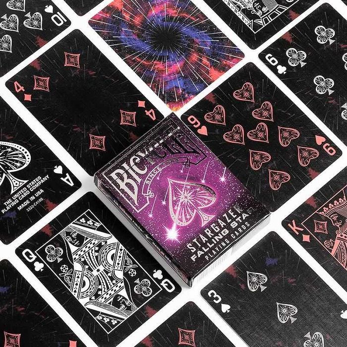 Baralho de Cartas Bicycle Dark Mode e Bicycle Stargazer Falling Star
