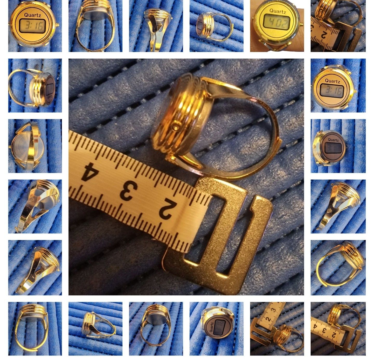 Relógio Anel de dedo Vintage Ajustável Quartz
