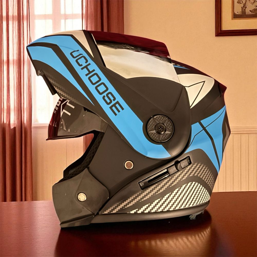 Capacete off road dual lens flip