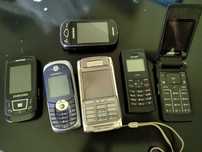 Mix telefonów Samsung, Sagem, motorola