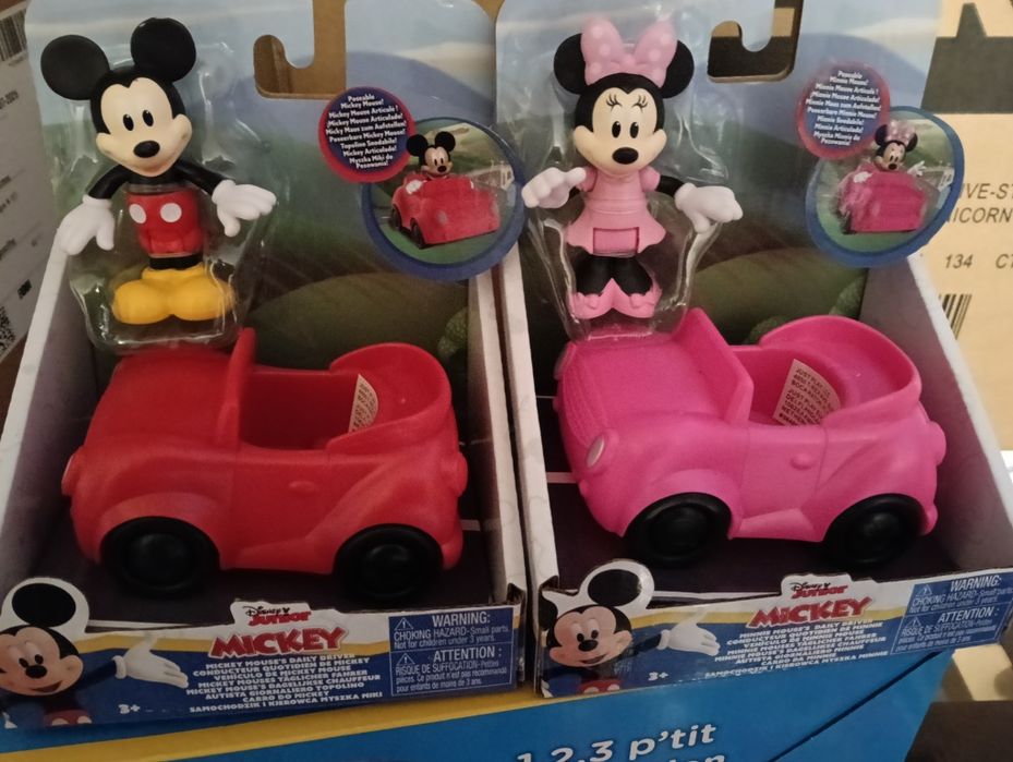Conjunto Minnie e Mickey com veículo