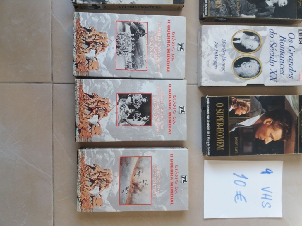 Lote de 9 cassete VHS original