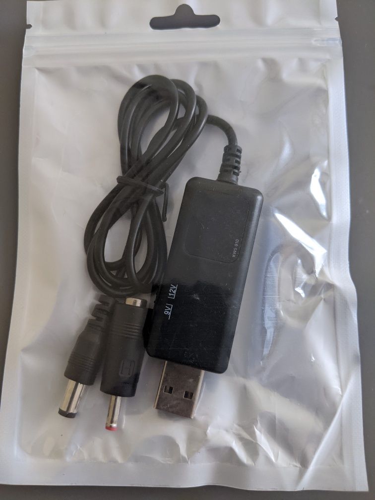 Интернет без света.USB кабель преобразователь повышающий DC5 v до 9v,1