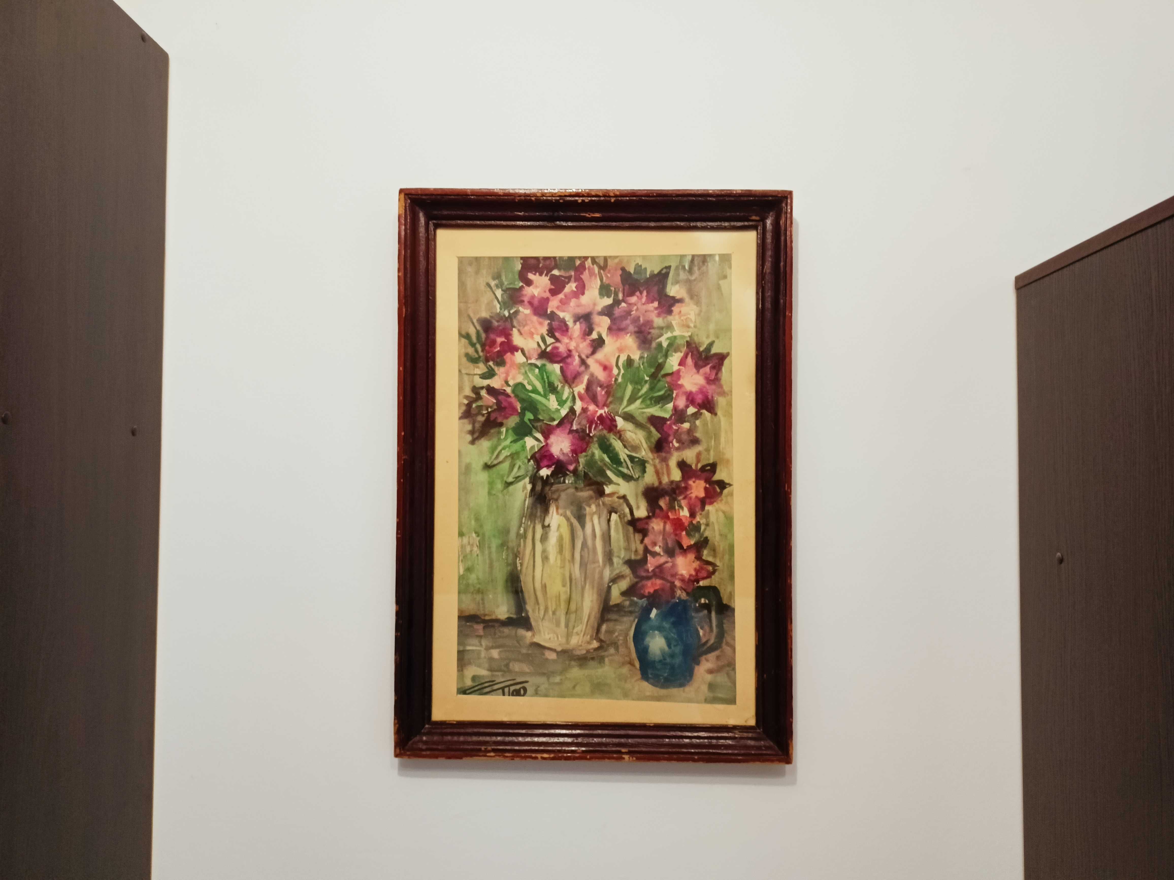 Картина, акварель, Цветы в вазе, Погорецкий Евгений Викторович, 1990 г