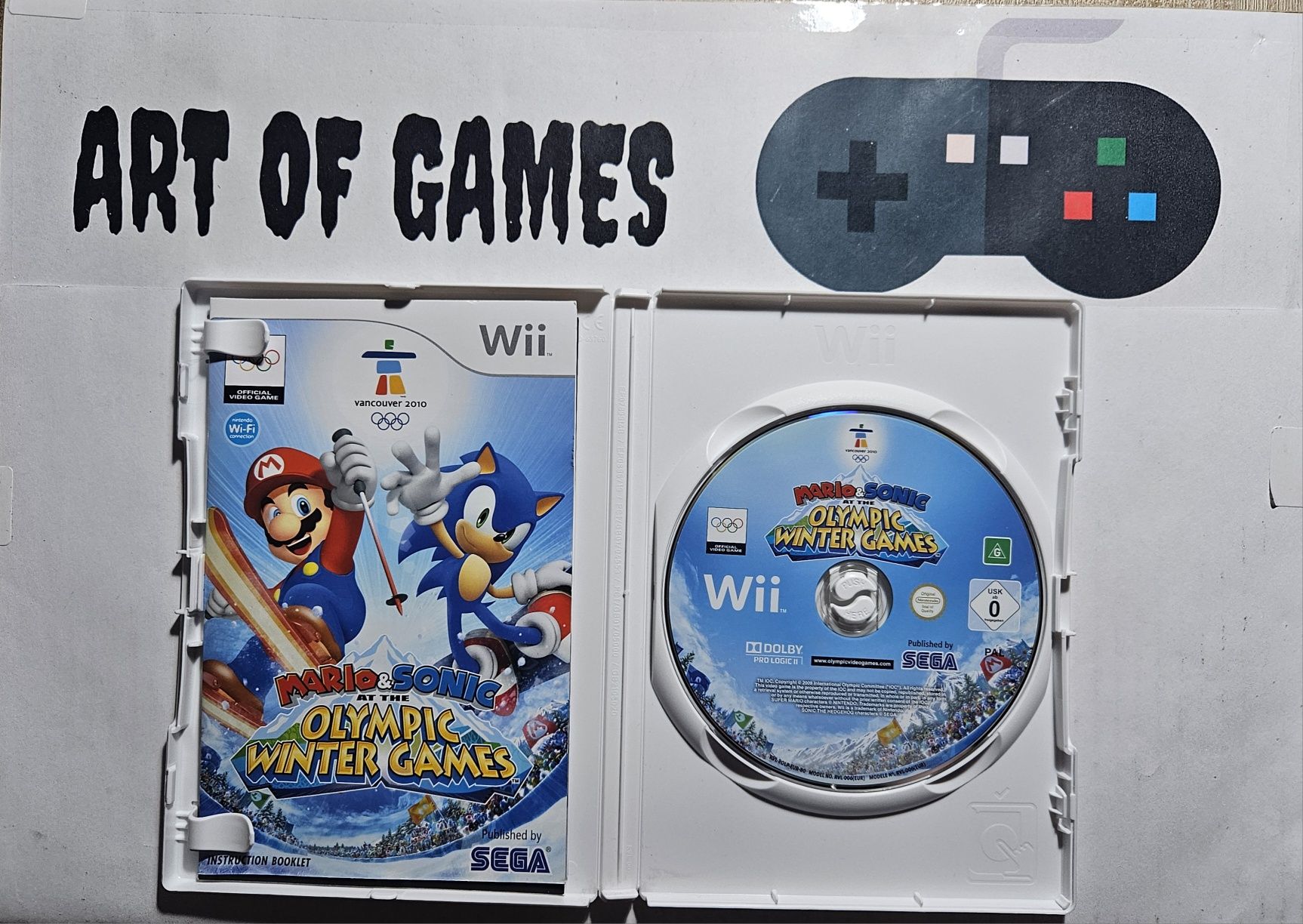 Mario & Sonic At The Olympic Winter Games Nintendo Wii Komplet 3xA