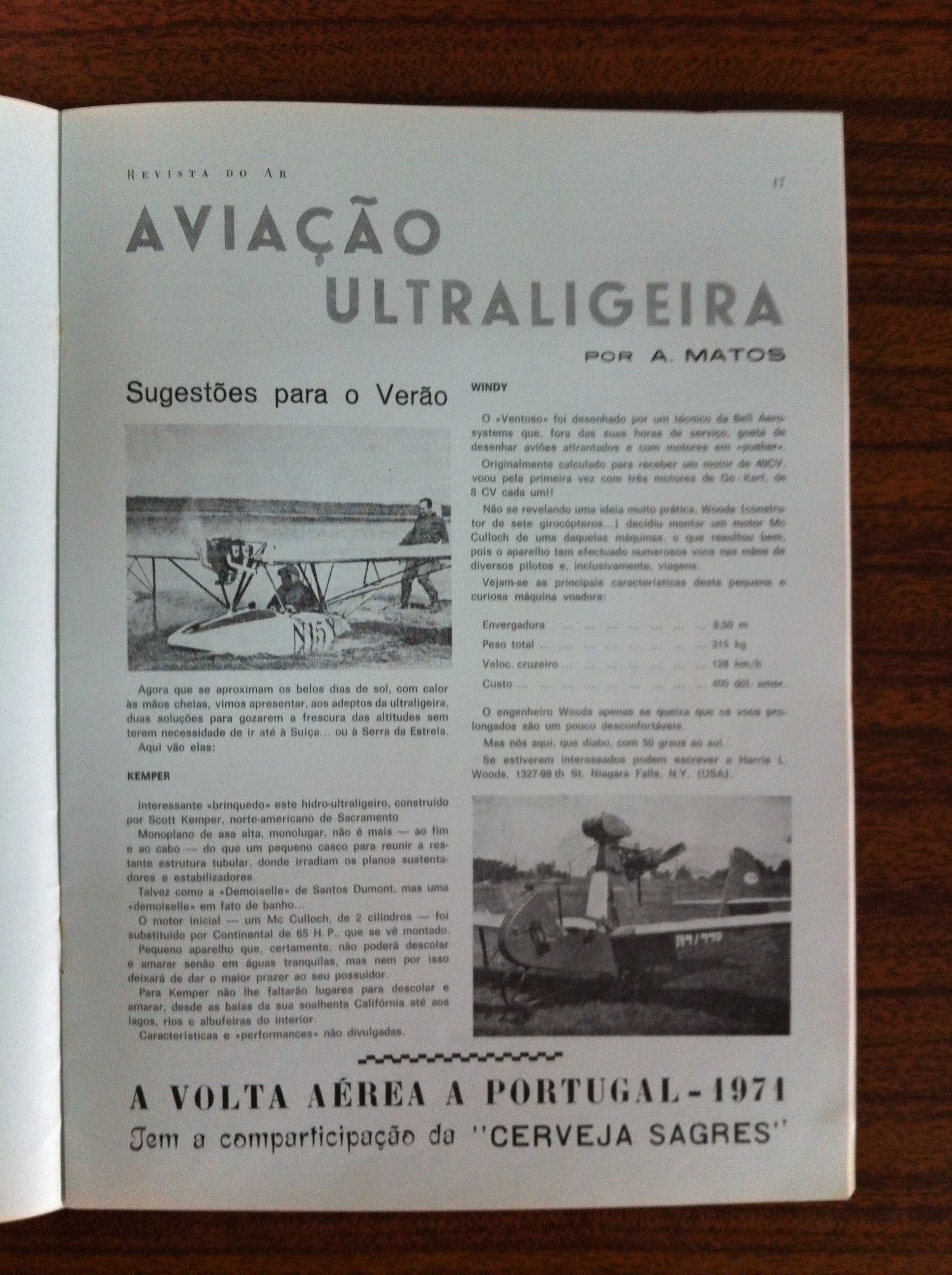 Revista do Ar - Aero Club de Portugal-9 revistas de 1970/71-Aviação