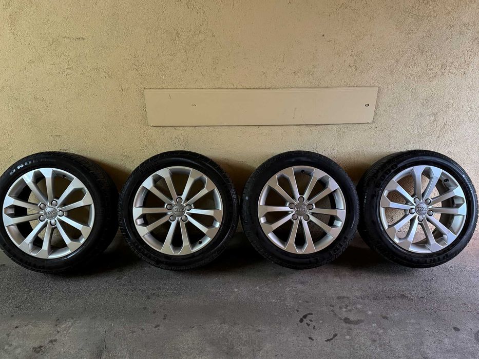 Oryginalne felgi Audi 18 cali + opony+ Dystanse+śruby 5x112 A6 A4 A5..